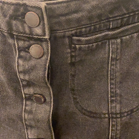 TopShop button up dark wash jean skirt - Picture 2 of 3